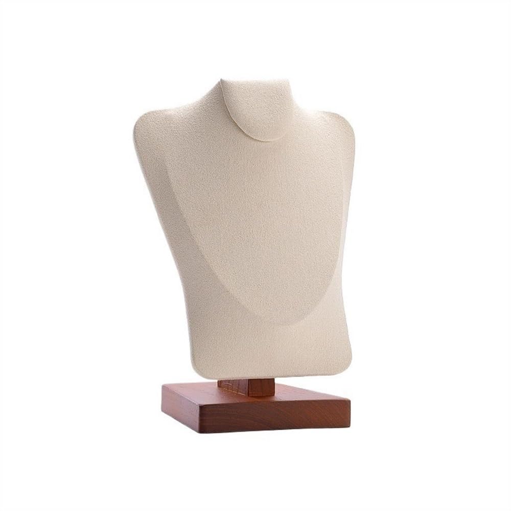 Porte bijoux présentoir de collier en bois blanc pour comptoir et vitrine