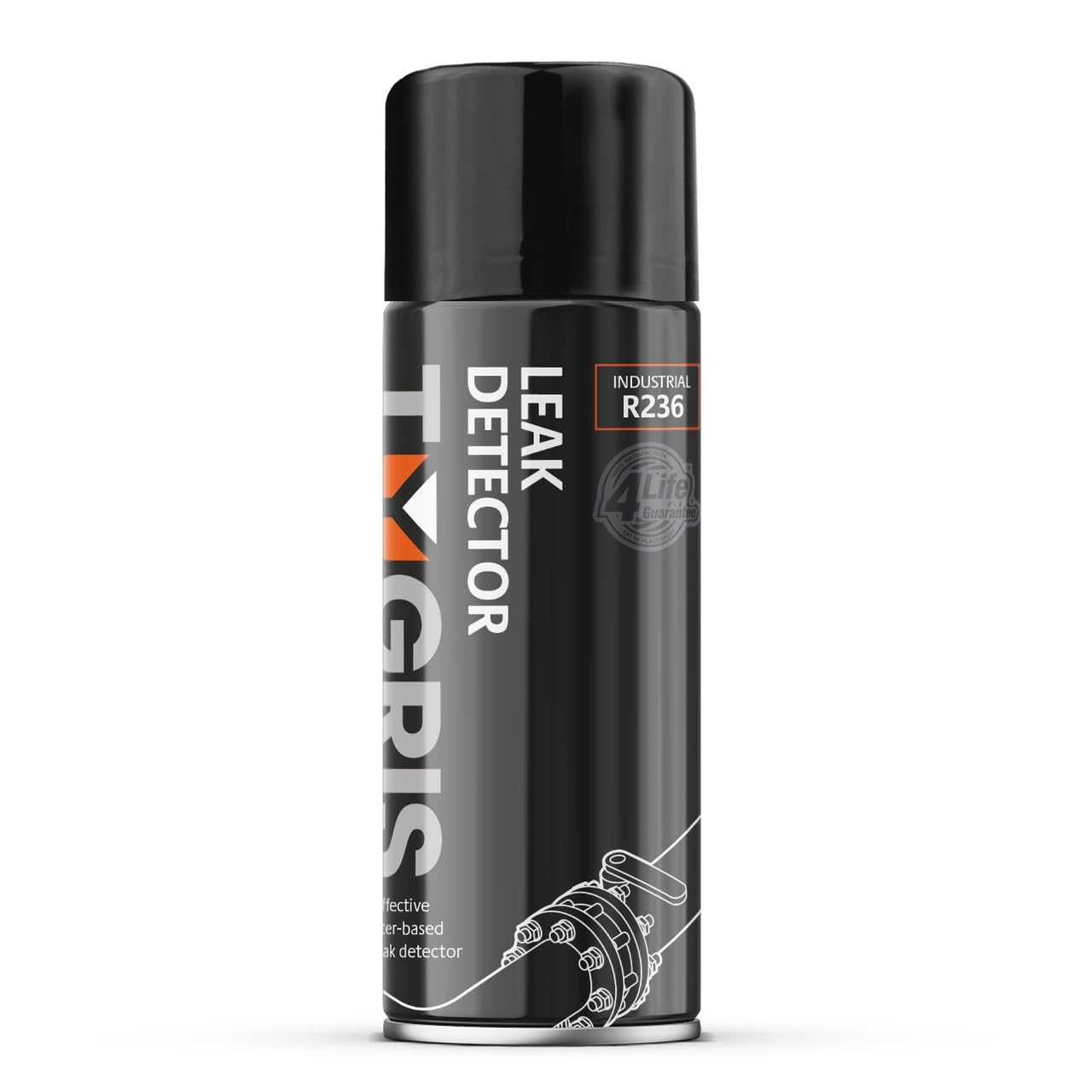 Tygris R236 Leak Detector Spray 400Ml – Gas & Air Leak Detection Aerosol – Fast Foaming Bubble Formula – Safe For Pipework, Valves & Fittings – Non-Flammable, Easy Application