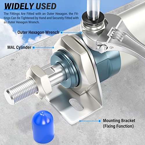 Image of TAILONZ 1 /2 inch Tube OD x 3 /8 inch NPT Male Straight Push to Connect Fitting 2pcs | Copper&Plastic,for PU /PA /PE /PVC Tubes,Pneumatic Systems,Air Lines,Factories,Workshops,Industrial,Automation,Repair,Machinery