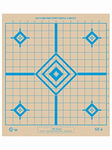 St-4 Rifle Sighting Target, 100-Yard Precision Rifle Target, Shooting Target, Tag Board (Blue, 25) #TOP8