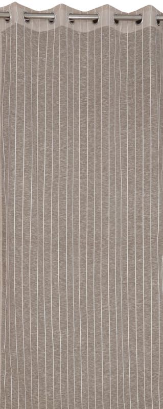 Image of Exporthub Sheer Linen Cotton Curtains for Window 6 Feet Set of 2, Brown - Light Filtering Breathable Fabric Drapes for Living Room & Bedroom (EHSPR053 64)