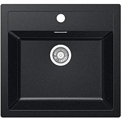 Fregadero Sirius Fregadero empotrable FRANKE Sirius SID610 Tectonite® de carbono, negro, 56 cm