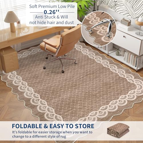 Tapete Lavable LUXLOOM 8x10 Low-Pile Camel miniatura 7