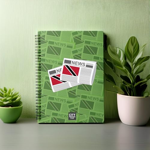 Carnet Trinidad and Tobago Newspapers A5 ligné par 20 pour notes et archives