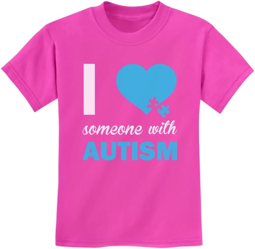 Tstars Autism Awareness Shirt I Love Someone With Autism Kids T-Shirt