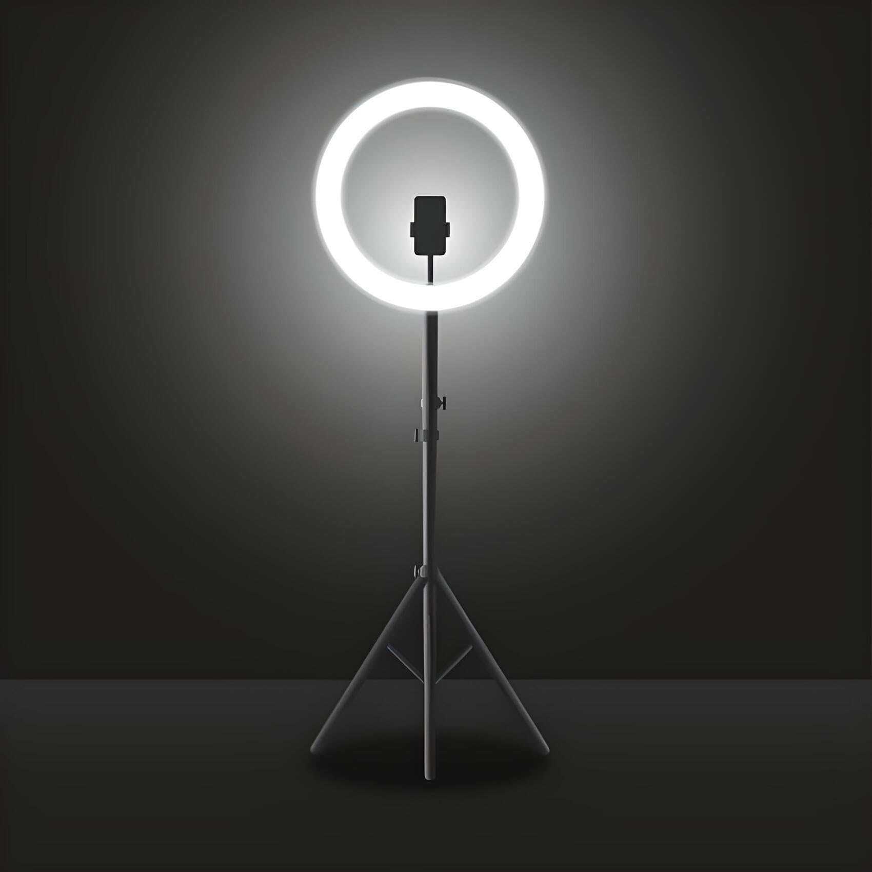 RIYA's JINJON Professional LED Ring Light with Tripod Stand Combo | 3 Color Modes Dimmable | Lighting for Reels Makeup vlogging Shooting and Camera Clip Setup (12 Inches, Golden White)