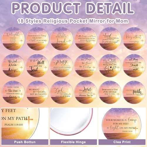Espejos compactos para maquillaje estilo cristiano pack 100 miniatura 2