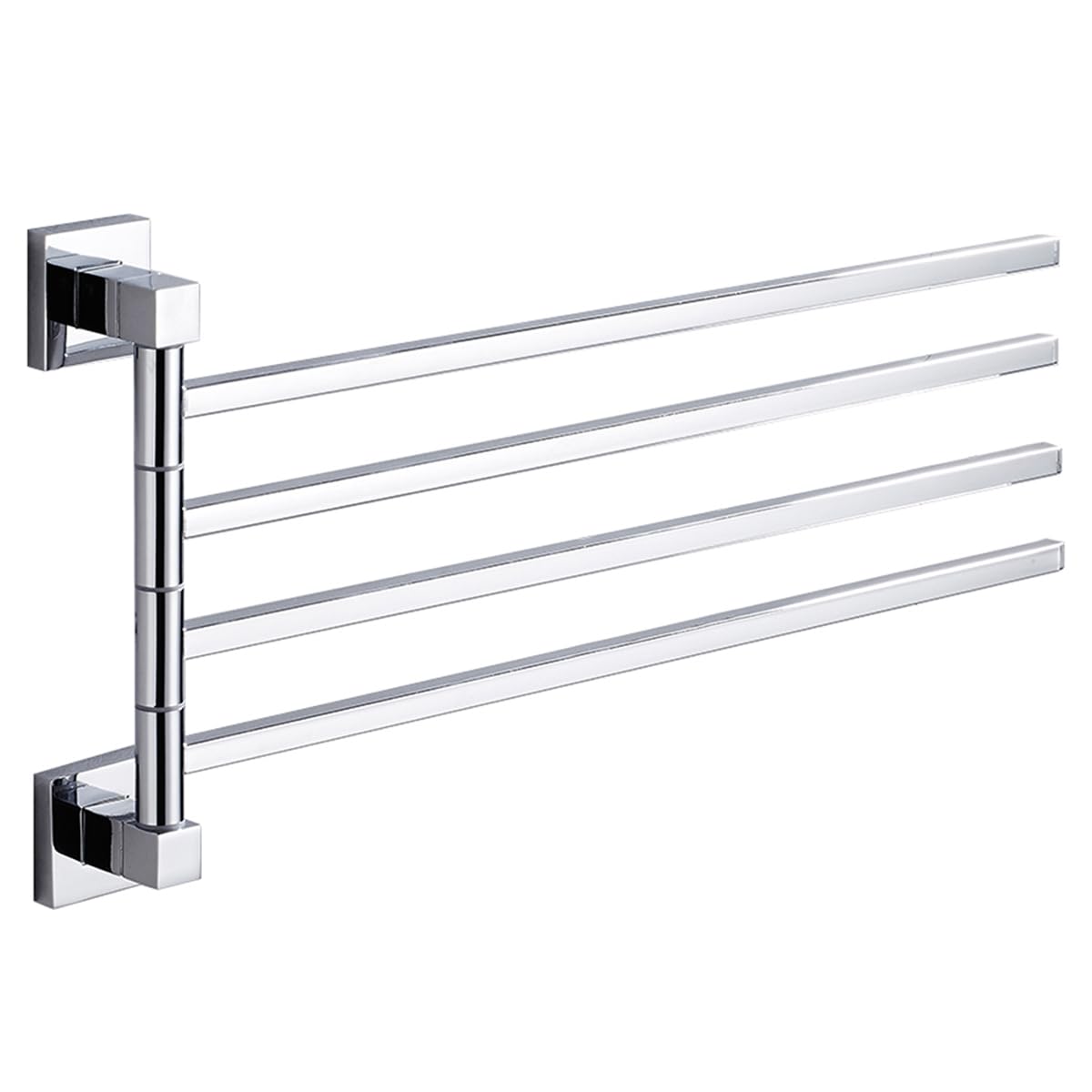 UDSKNV[KSL 4 Bar Swivel Bathroom Towel Rack Kitchen Wall Mounted Bracket Save Space Aluminum Towel Hanger Organizer