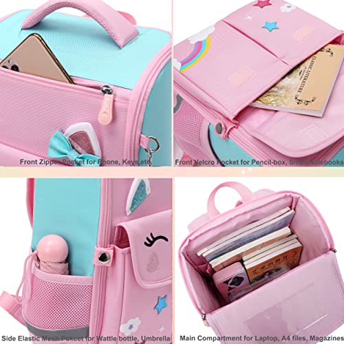 AO ALI VICTORY Unicorn Girls Backpacks for School Princess Bowknot Kids Bookbags Boys Dinosaur Backpack4