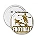 DIYthinker marron Football Diapo Joueur Tackle Bouton rond Badge Pins Vêtements Décoration de cadeau Multicolore XXL