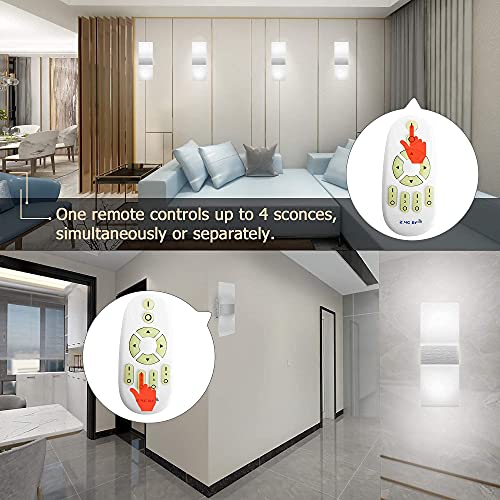 Jackyled Modern Wall Sconces Set Of Two, Stepless Dimming Led Modern Wall Sconces, 3000K-6500K Color Adjustable, 10%-100% Dimmable, Minimalistic 12W Acrylic Wall Lamp(Hardwired Required), 2 Pack #TOP5