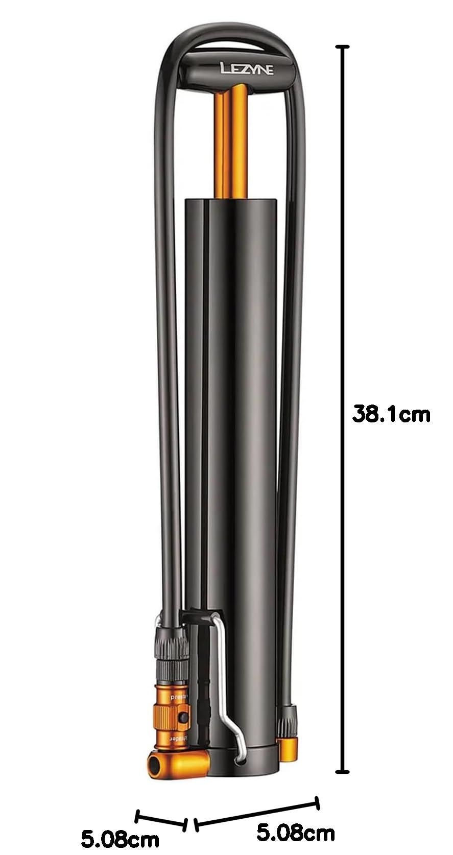 Lezyne Mini pompka Micro Floor Drive XL czarna 35 psi, jeden rozmiar