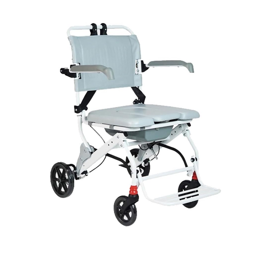 Silla de Ruedas Plegable Silla de Ruedas portátil de aleación de Aluminio Silla de Ruedas Manual de Empuje Manual de Viaje Ultraligera Plegable Sillas de Ruedas Plegables