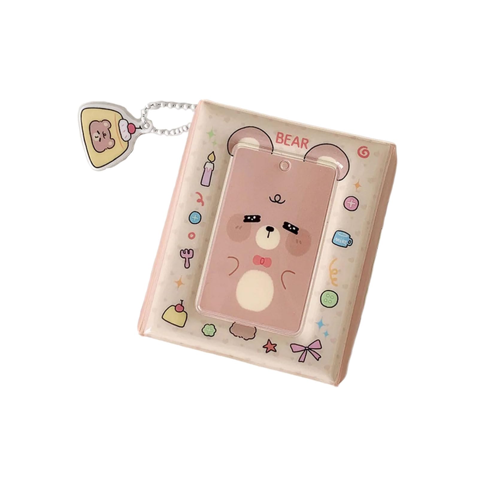 alloneslife Cartoon Animal Pattern Small Photocard Album 40 Pocket Idol Photo Binder Book Portable Design for Collectors Fan Gift Photocard Album