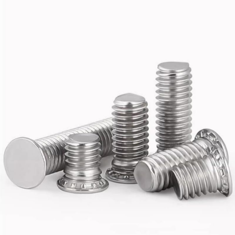20/40/100/200 Sztuk Wkręty Samozaciskowe Szpilki Nit Dociskowy FHS 304 Ze Stali Nierdzewnej Śruba M3 M4 M5 M6 M8 Z Łbem Płaskim(30mm,M3-200pcs)