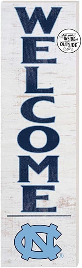 KH Sports Fan North Carolina (Chapel Hill) Tar Heels 10"x35" Welcome Indoor Outdoor Sign, One Size, Team Color
