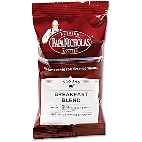 PapaNicholas Coffee 25184 Premium Coffee, Breakfast Blend, 18/Carton Cover