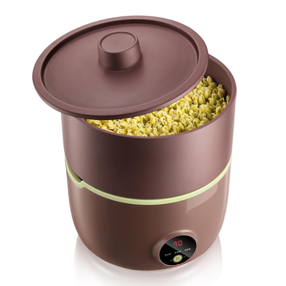 HLGKBY Electric Sprouter Bean Growing Machine, 2.1L Automatic Bean Sprouts Maker, Large Capacity Sprouting Seedling Machines, with Germination Container, Automatic Watering, for Developing Seeds