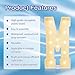 4FT Marquee Plastic Letters M - Light up Letters M Are Made from Corrugated Plastic Board - Quick Assembly Without Tools, Disassembled Components Can Be Used for Garage Sale Signs, Yard Sale Signs