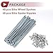 PARSLUCK 48 Set 10G Bicycle Spokes 140mm Bike Wheel Spokes Carbon Steel Galvanized Silver Tone