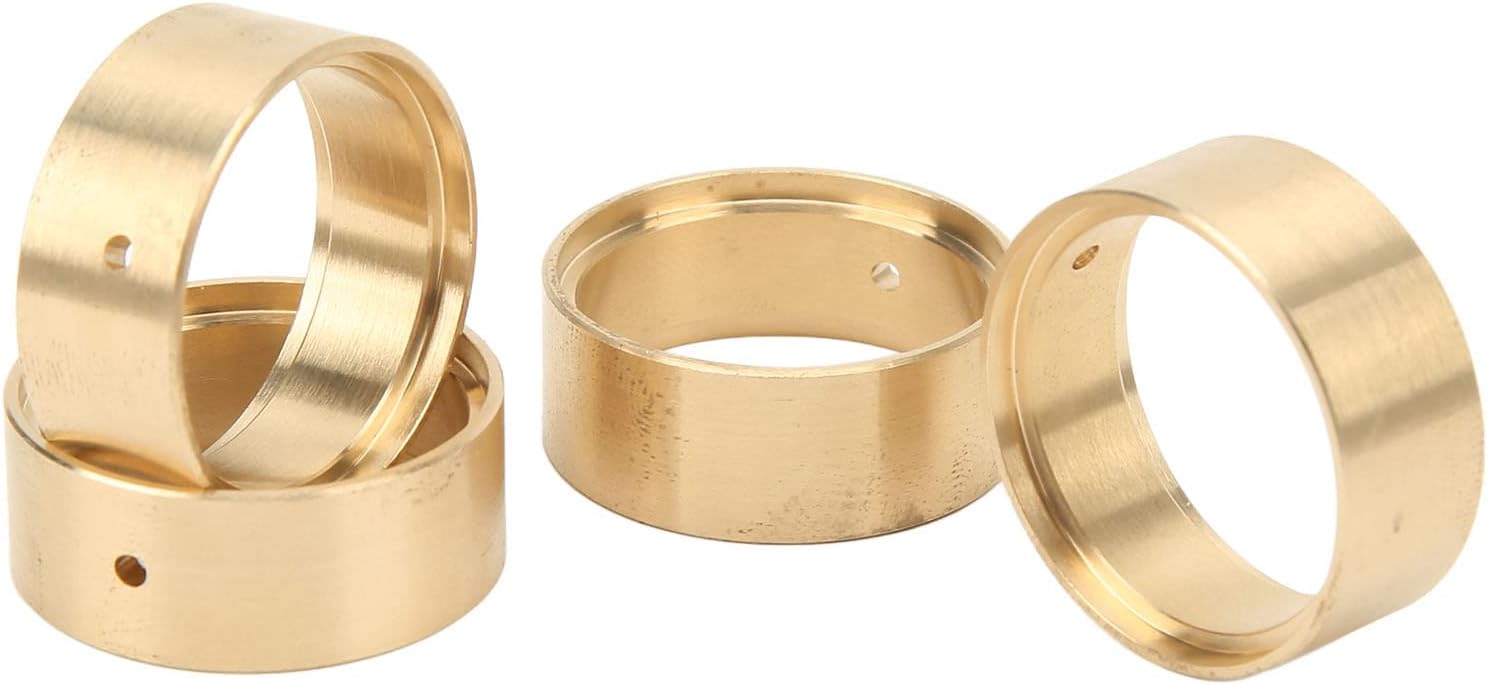 Pack of 4 Brass Internal Beadlock Ring Clamp Ring RC Brass Internal Beadlock Ring for 1.0 Inch Rim for 1/24 RC Car Upgrade Parts