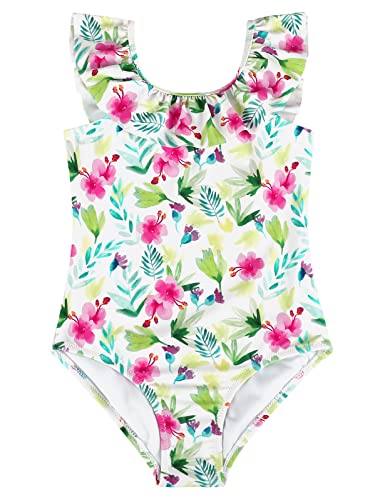 Cadocado Baby Girls' Ruffled Sleeveless Swimwear Upf 30-40 Sun Protection One Piece Swimsuits For Infant(1.5-2Y) Pink #TOP29