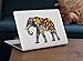 iCasso Animal Removable Vinyl Decal Sticker Skin for Apple Macbook Pro 11/13/15 inch Apple Macbook Air 11/12/13 inch Unibody 13 Inch Laptop -Colorful Elephant