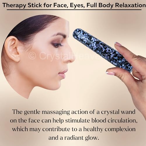Image of Indigo Jasper Crystal Wand - Smooth Crystal Wand for Energy Healing, Chakra Balancing, Meditation and Home Decor - Crystals and Healing Stones for Gift