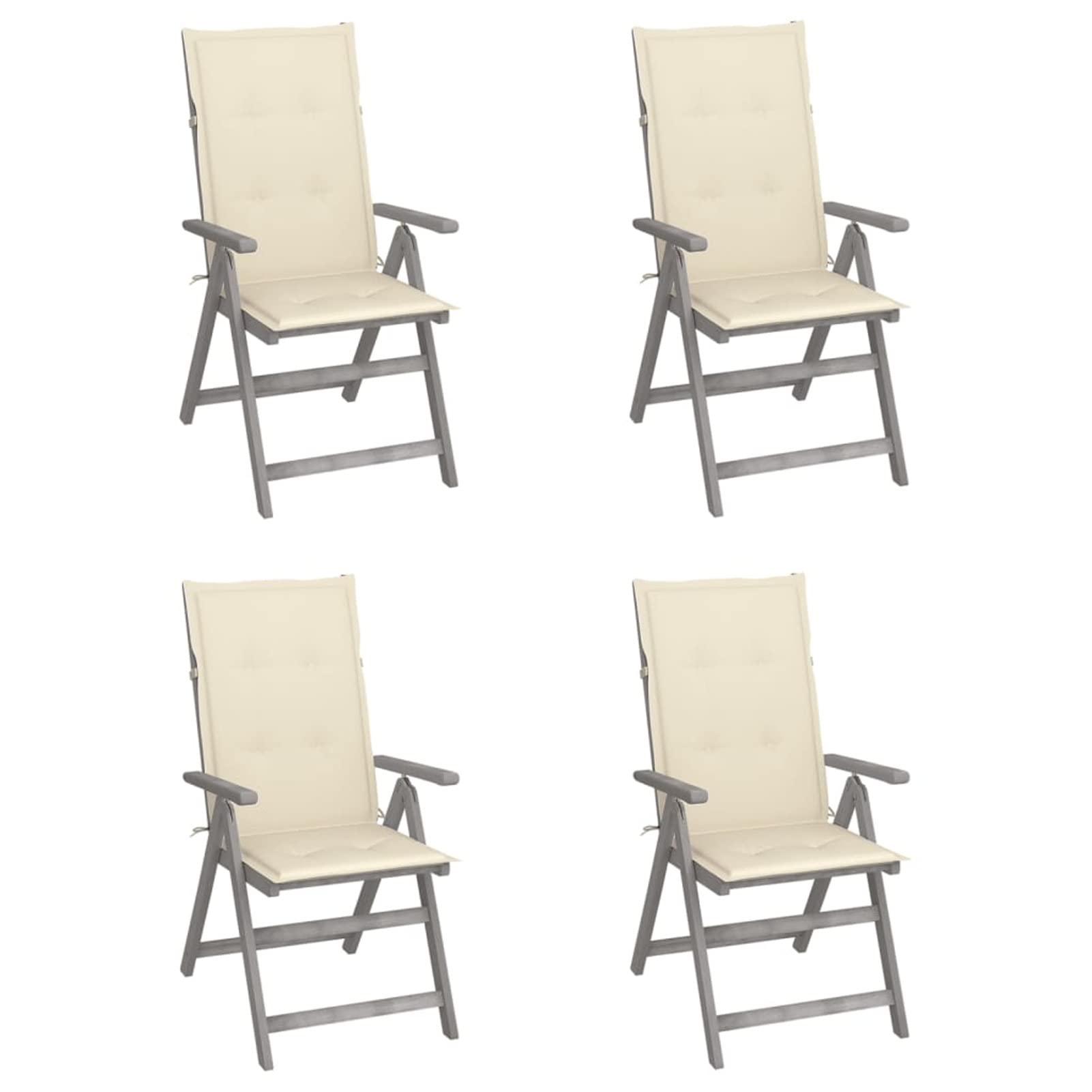 Chaise de jardin ergonomique en bois pour soulager le dos avec assises inclinables moelleuses