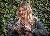 Mikki 6280014 Bambus-Kombibürste für glattes kurzes und mittellanges Fell, Für Hunde und Katzen, Hergestellt aus nachhaltigem BambusFür die Pflege von struppigem Fell, Klein, S, 69 g