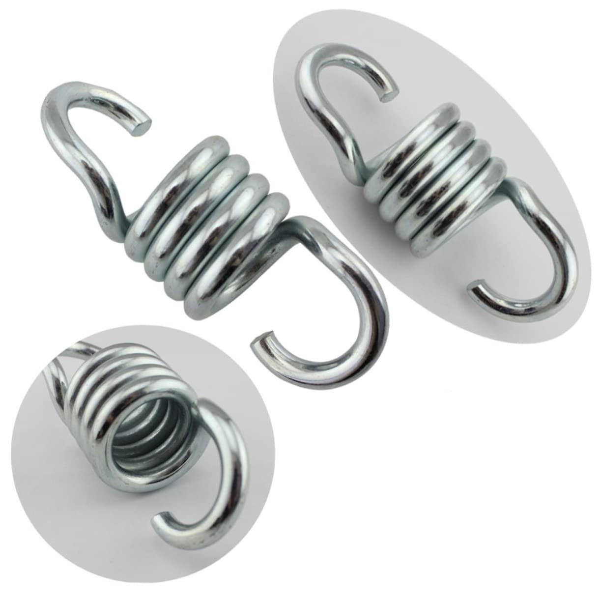 4 Piezas Silla Colgante Cesta Colgante Columpio Primavera Muelle De Columpio De Yoga Columpio De Primavera Ganchos De Hamaca para Soporte Suspensión Acero Galvanizado Exterior