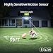 Philips 3600LM Solar Security Lights, 5000K waterproof Dimmable LED Motion Sensor Outdoor Lights, 3 Adjustable Heads w/16ft Cable, Separate Solar Panel with 3 Modes Solar Flood Lights for Yard, Garage