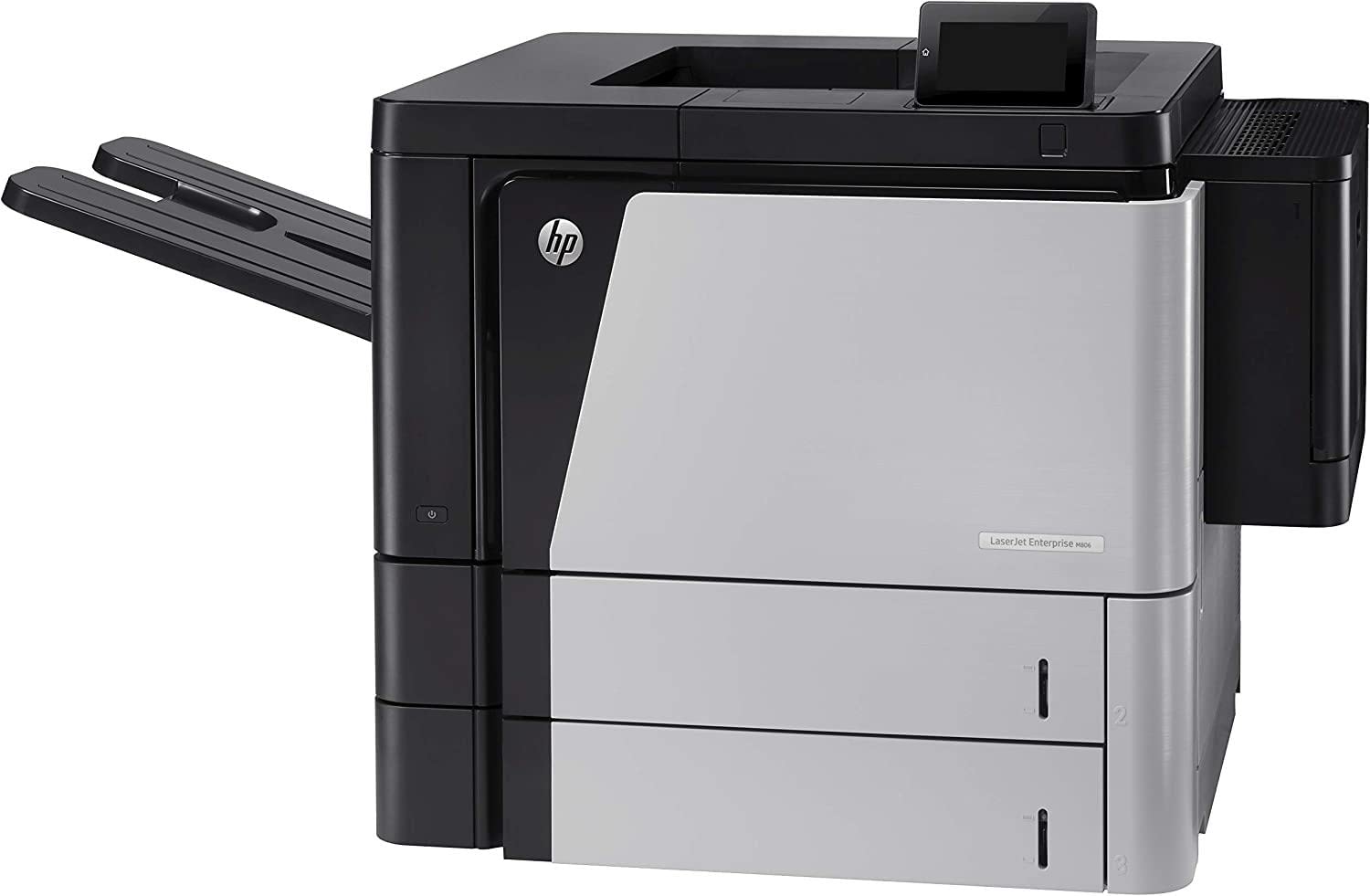 HP LaserJet Enterprise M806dn CZ244A, Stampante a Singola Funzione A3, Stampa Fronte e Retro Automatica A4 in b/n, 56 ppm, USB, Gigabit Ethernet, HP Smart, Schermo Touch a colori da 10,9 cm, Grigia