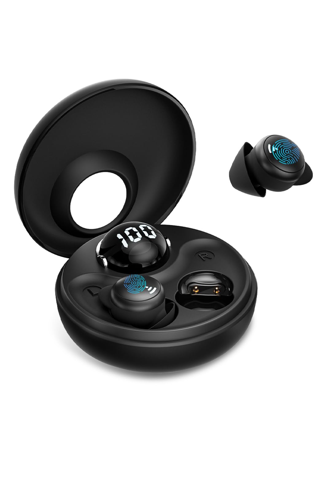 Sleep Earbuds for Side Sleepers Wireless Bluetooth Headphones Mini Invisible Earplugs Small Design Comfortable in-Ear Ear Buds Noise