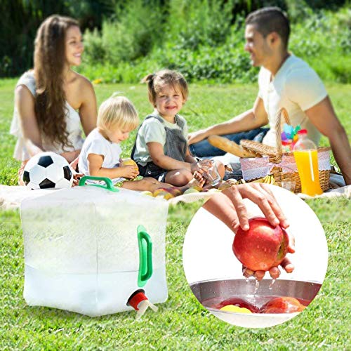 5 Gallon Collapsible Water Container by SUNDERPOWER, Portable WaterStorage Carrier Bag, Emergency Water Storage Carrier Jug for Outdoors Hiking Backpack 