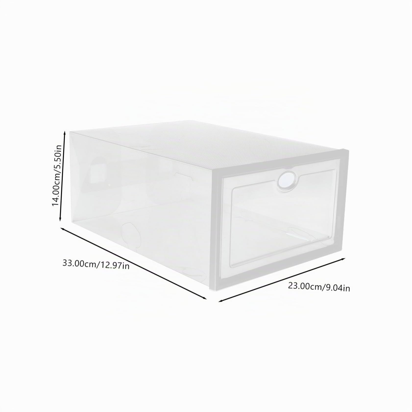 GALPADA Scatole Maniglia Ovale per Scarpe in Pp Impilabili Trasparenti 5 Pezzi 33x23x14 Cm Organizer per Armadio e Sotto Letto