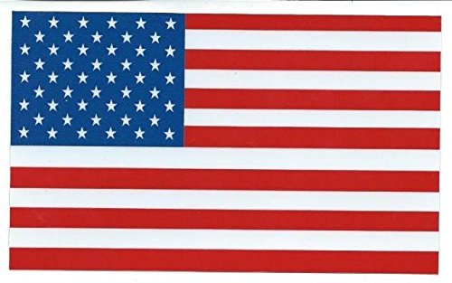 Stickertalk Usa Flag Vinyl Sticker, 5 Inches By 3 Inches #TOP3