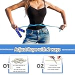 Ponydash Jump Rope, Jump Ropes for Kids, 2 Pack Kids Jump Rope Lightweight &Adjustable &Durable jumping rope for Fitness-Speed Jump Rope for Women Men Youth, Foam Grips Handles for, Workout - Image 5