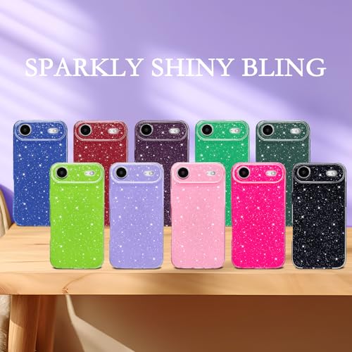 Hython Case for iPhone Air Case Glitter Cute Sparkly Shiny Bling Sparkle Phone Cases 6.5", Thin Slim Fit Soft TPU Bumper Shockproof Rubber Protective Cover for Women Girls Girly, Light Purple by Hython - Used condition - Image 6