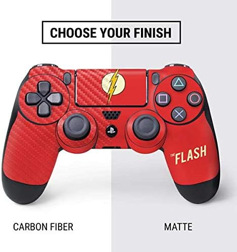 Skinit Decal Gaming Skin Compatible with PS4 Controller - Officially Licensed DC Comics The Flash Classic Emblem Design — view 3