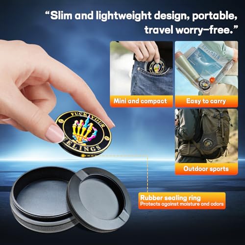 Image of Metal Can | Metal Container | Pouch Container | Small Storage Tin (Bone Hand)