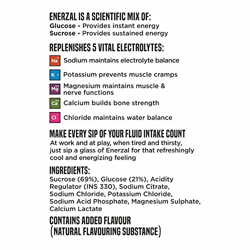 Image of Enerzal Orange Flavour Energy Drink Powder 75g Pouch (Pack of 12)