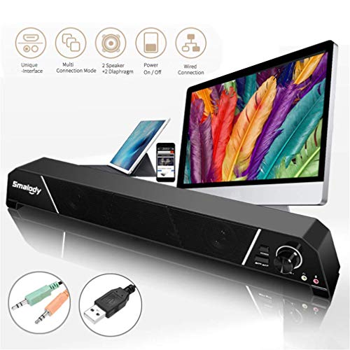 Multimedia Lautsprechersystem, Soundbars Für TV Mit Subwoofer Panasonic HiFi Sound 8W Leistungsstarke Stereo 3,5 Mm Klinkenbuchse Für TV PS4