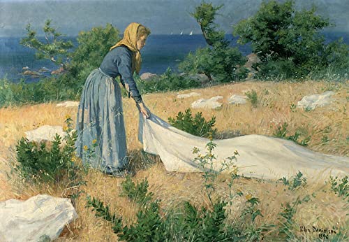 Affiche Pyykinkuivatusta toile Elin Danielson Gambogi decoration murale 60x90cm