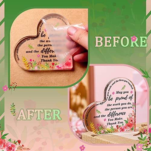 Yinder Thank You Gifts for Women Appreciation Gifts for Coworker Employee Nurse Teacher Leader Boss Inspirational Quotes Acrylic Desk Decor for Home Office Farewell Retirement