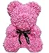 Produktbild Wide.ling Rose Bär Puppe Plüsch Puppe Teddy Bär aus PE Schaum Dekoration Geschenk für Valentinstag Hochzeit 40cm (Rosa, 40cm)