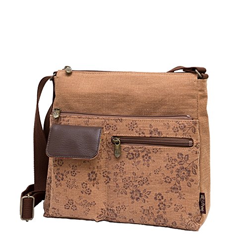 ショルダーバッグ レディース 斜めがけ 軽量 柿渋染め 多機能ポケットショルダー 日本製 KS-196 [小華 リバティー]