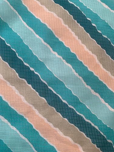 Image of Women's Cotton Blend Striped Print Dupatta with 2.20 Meters | Women's cotton printed dupatta with tassels