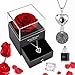 AOOGON Handgemachte Konservierte Rose Blumen Schmuck Geschenkbox, 100 Sprachen Ich Liebe Dich Halskette für Frauentag, Valentinstag, Weihnachten, Valentinstag und Geburtstag Liebe und günstig Kaufen-AOOGON Handgemachte Konservierte Rose Blumen Schmuck Geschenkbox, 100 Sprachen Ich Liebe Dich Halskette für Frauentag, Valentinstag, Weihnachten, Valentinstag und Geburtstag