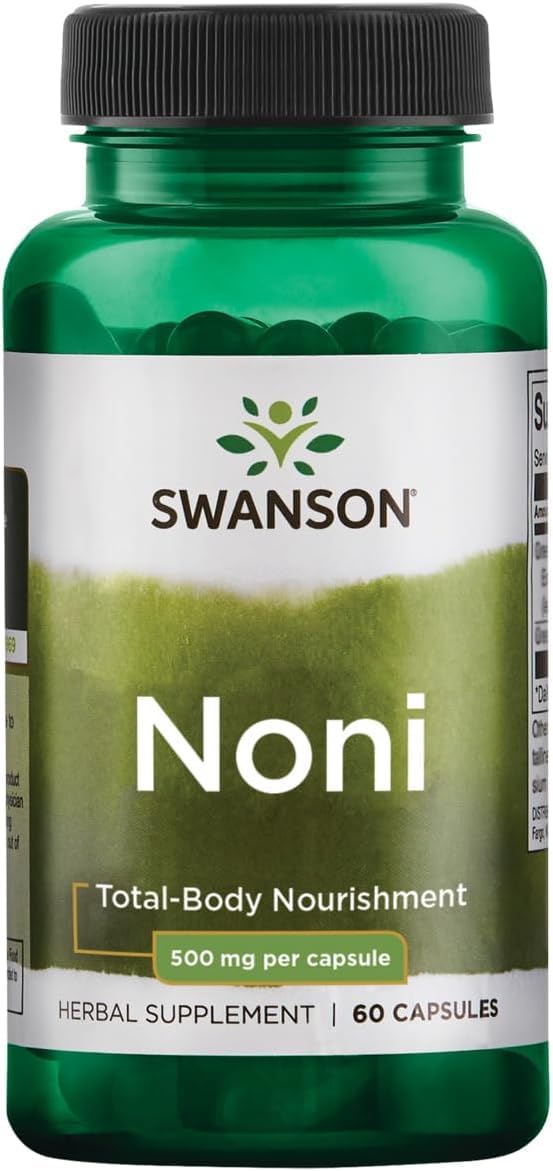 Swanson Noni, Whole Fruit, 500 Milligrams, 60 Capsules
